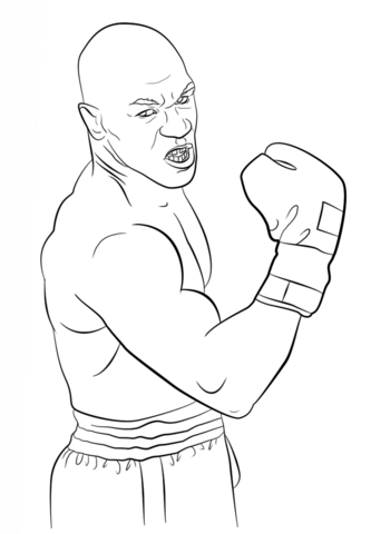 Mike Tyson Coloring Page